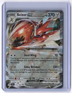 Scizor ex - 111/162 Double Rare Holo NM Pokemon SV05: Temporal Forces - Image 1
