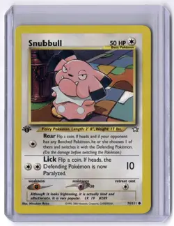 Snubbull 074/111 Common 1st Edition NM Pokemon Neo Genesis - Image 1