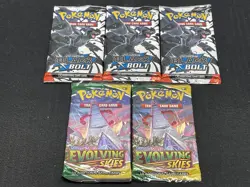 Pokemon TCG: Assorted Booster Packs 3x BLK 2x EVS Sealed Lot of 5 - Image 1