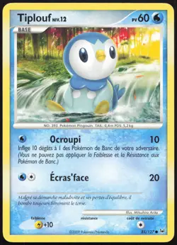 Carte Pokemon Tiplouf 85/127 Platine Francais - Image 1