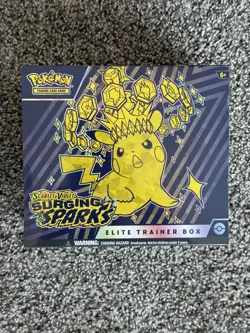 Pokemon TCG Surging Sparks ETB Elite Trainer Box Factory Sealed - Image 1