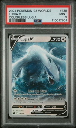 Lugia V Pokemon 2023 World Championship Deck #138 Colorless Lugia - PSA 9 MINT - Image 1