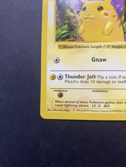 Pikachu (Red Cheeks) 058/102 Base Set (Shadowless) Unlimited Pokemon WOTC LP - Image 4