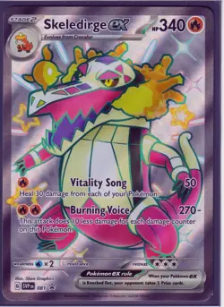 3 PALDEAN FATES POKEMON PROMO-SKELEDIRGE ex SVP081+CROCALOR 080+FUECOCO 079 NM/M - Image 2