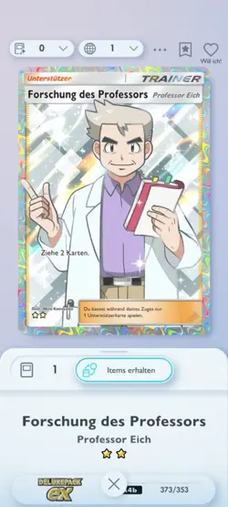 Pokemon TCG Pocket #373 Forschung des Professors / Professor Eich - Deutsch - Image 1