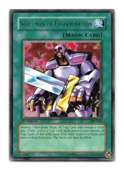 YUGIOH 3x Nobleman of Extermination PSV-035 1st edition Rare Light-played LP x 3 - Image 1