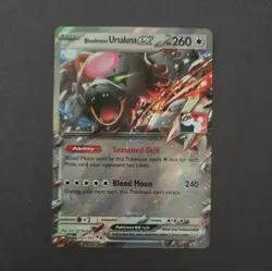 Bloodmoon Ursaluna ex Prize Pack Series 6 Pokemon Card NM/LP Stamp - Image 1