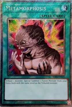 RA04-EN123 METAMORPHOSIS PLATINUM SECRET RARE 1ST EDITION YuGiOh CARD - Image 1