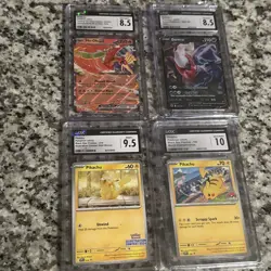 Pokemon CGC Slabs Graded Cards Lot Of 4 pikachu ,ho-oh ex, and darkrai - Image 1