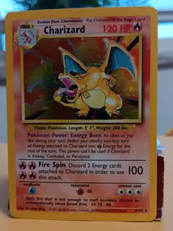 Pokemon TCG Charizard Base Set Holo Unlimited Rare Card 4/102 Great Condition - Image 1