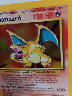 Pokemon TCG Charizard Base Set Holo Unlimited Rare Card 4/102 Great Condition - Image 2