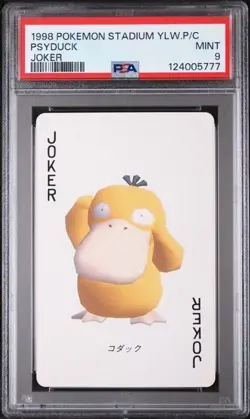 PSA 9 MINT 1998 POKEMON STADIUM YELLOW VERSION PLAYING CARDS PSYDUCK JOKER - Image 1