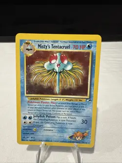Pokemon TCG Gym Heroes Misty's Tentacruel Holo Rare Card 10/132 Unlimited LP - Image 1