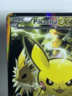 Pokemon TCG Pikachu EX XY124 Full Art Holo Card Ultra Rare HP - Image 3