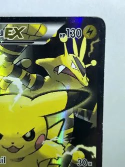 Pokemon TCG Pikachu EX XY124 Full Art Holo Card Ultra Rare HP - Image 4