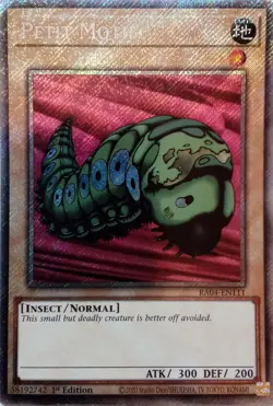 RA04-EN111 PETIT MOTH PLATINUM SECRET RARE 1ST EDITION YuGiOh CARD - Image 1