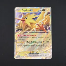 Pokemon TCG Card Zapdos EX 145/165 S&V 151 Double Rare Holo - NM - Image 1