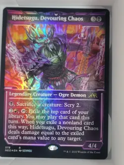 MTG Hidetsugu, Devouring Chaos #378 Foil Showcase R Kamigawa: Neon Dynasty (NEO) - Image 1