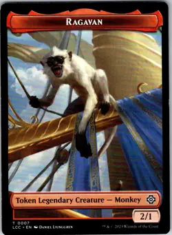 Magic the Gathering Ragavan / Treasure Token Lost Caverns of Ixalan Commander - Image 1