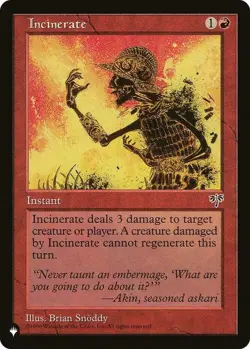 Incinerate - The List Light Play, English Magic the Gathering MTG The List - Image 1