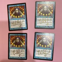4X Brainstorm Mercadian Masques Regular artist SIGNED in GOLD Sharpy X4 - Image 1