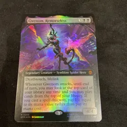Gwenom, Remorseless MTG Spiderman NM Extended Art Foil #256 - Image 1