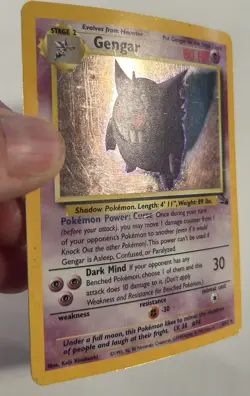 Pokemon Gengar Holo Rare Unlimited Fossil 5/62 Vintage HP - Image 2