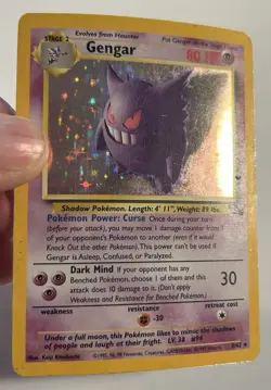 Pokemon Gengar Holo Rare Unlimited Fossil 5/62 Vintage HP - Image 4