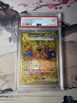 Pokemon TCG Charizard EX Obsidian Flames Holo Hyper Rare Card 228/197 PSA 9 - Image 1