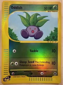 Oddish Expedition E Series WOTC Vintage Reverse Holo 122/165 NM Pokemon - Image 1