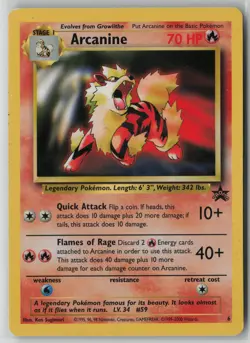 Arcanine 6/53 Pokemon TCG Wizards Black Star Promos Promo Moderately Played MP 1 - Image 1