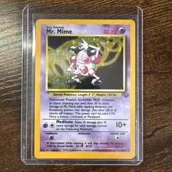 Pokemon TCG Mr. Mime Jungle 6/64 Holo Unlimited Holo Rare - Image 1