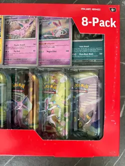 Pokemon TCG Prismatic Evolutions Mini Tin Costco Bundle X8 Tins Brand New ✅ - Image 3