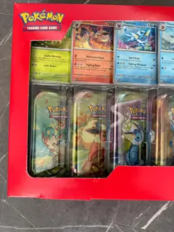 Pokemon TCG Prismatic Evolutions Mini Tin Costco Bundle X8 Tins Brand New ✅ - Image 4