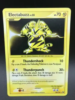 Electabuzz SECRET ULTRA RARE 128/127 Platinum Base Set Pokemon NM HOLO 2009 - Image 2