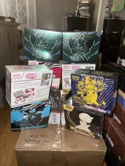 Pokemon ETB X10 Sealed LOT Surging, Mega, Twilight Mas, Black Bolt, White Flare - Image 1