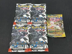 Pokemon TCG: Assorted Booster Packs 4x BLK EVS Sealed Lot of 5 - Image 1