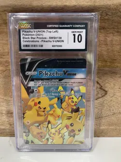 2021 Pokemon Pikachu V-Union Celebrations Collection PROMO GEM CGC 10 #SWSH139 - Image 1