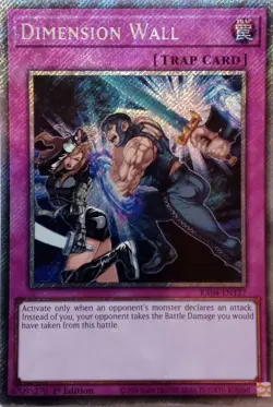 RA04-EN127 DIMENSION WALL PLATINUM SECRET RARE 1ST EDITION YuGiOh CARD - Image 1
