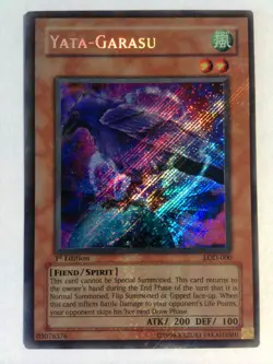 Yu-Gi-Oh! Yata-Garasu LOD-000 1st Edition Misprint Holo Bleed - Image 1