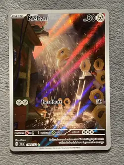 Meltan 179/162 Illustration Rare Pokemon Card Temporal Forces Full Art Holo 2024 - Image 1
