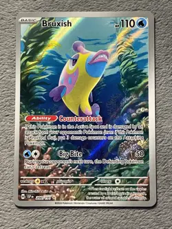 Bruxish 200/191 Illustration Rare Full Art Holo Pokemon Card NM Surging Sparks - Image 2