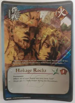 Hokage Rocks Foil Promo Naruto Card * Diamond Foil Promo 010 * New Near Mint - Image 1