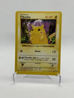 1999 Pokemon RED CHEEKS PIKACHU Base Set SHADOWLESS Edition Card 58/102 WotC - Image 1