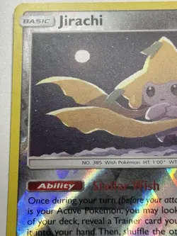 2019 Sun & Moon - Team Up Jirachi #99 Reverse Holo Rare Pokemon Card LP - Image 5