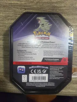 Pokemon TCG Tyranitar Triple Whammy Collector's Tin SEALED 3 Packs + 3 Foil Card - Image 3