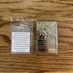 23K Gold Plated CHARIZARD Trading Card 1999 Burger King Pokemon Ball Red - Image 3