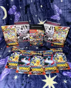 Pokemon Card LOT! White Flare & Mega Evolution Booster Surging Sparks NEW - Image 1