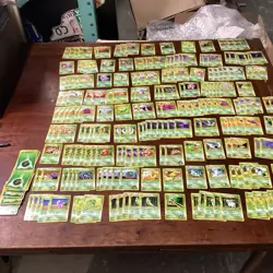 Lot Of 231 Pokemon Japanese Pocket Monsters ‘Grass’ Trading Cards - Image 1