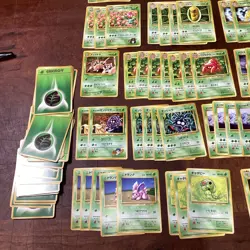 Lot Of 231 Pokemon Japanese Pocket Monsters ‘Grass’ Trading Cards - Image 5